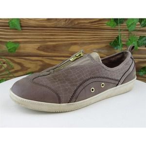SKECHERS‎ Size 8.5 Sneaker Brown Synthetic Medium (B, M) Zip Women